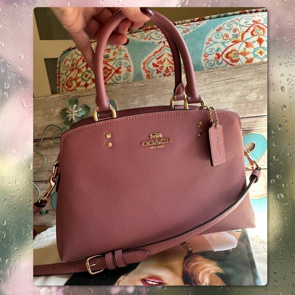 COACH SMALL LILLIE MAUVE PINK CARRYALL 91146 - Picture 11 of 17